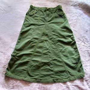 BANDOLINBLU GREEN MAXI CARGO SKIRT 12